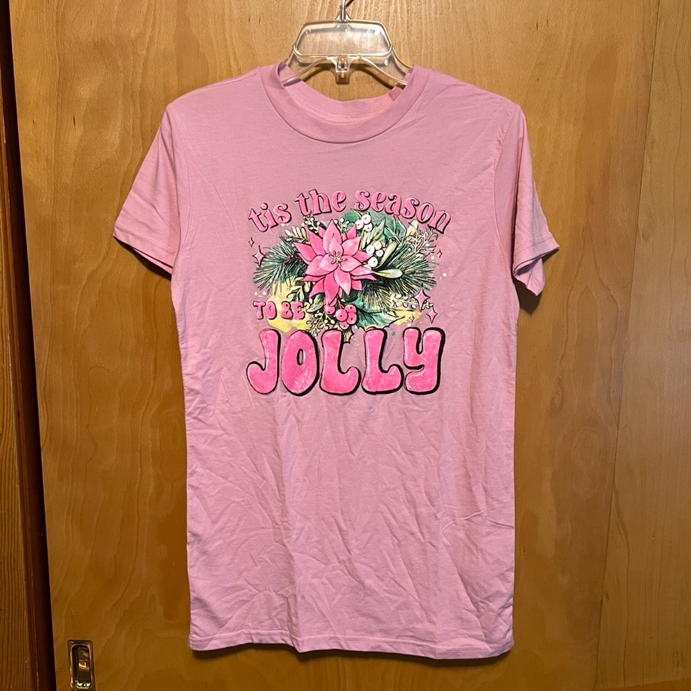 New tis the season to be jolly Christmas tee S